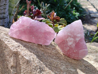 Natural Pink Rose Quartz Cobbed Specimens x 12 From North Cape, South Africa