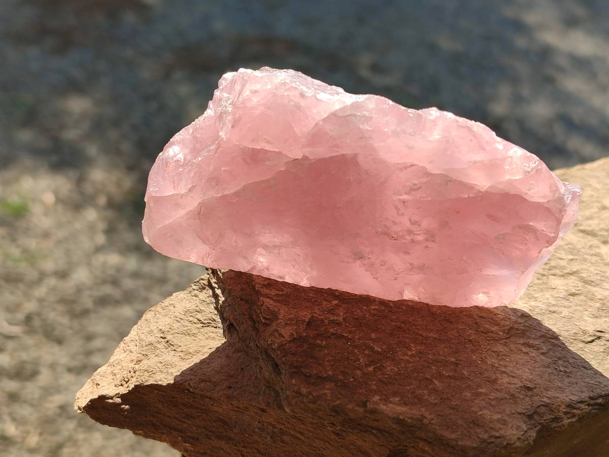 Natural Pink Rose Quartz Cobbed Specimens x 12 From North Cape, South Africa - Toprock Gemstones and Minerals 
