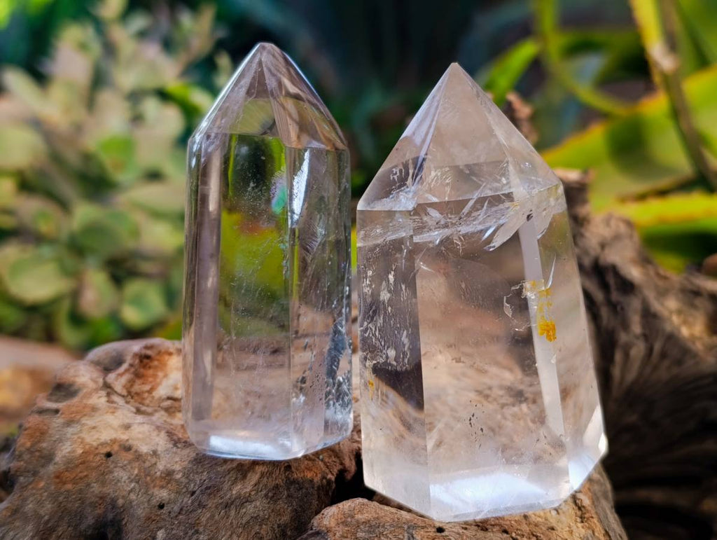 Polished Clear Quartz Crystals x 6 From Madagascar - Toprock Gemstones and Minerals 