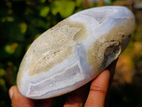 Polished Blue Lace Agate Geodes x 5 From Malawi