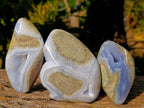Polished Blue Lace Agate Geodes x 5 From Malawi - Toprock Gemstones and Minerals 