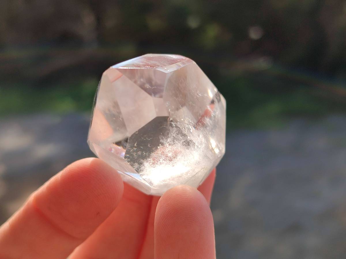 Polished Clear and Smokey Phantom Quartz Crystals with Rainbow Veils x 24 From Madagascar - Toprock Gemstones and Minerals 