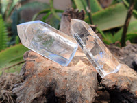 Polished Clear and Smokey Phantom Quartz Crystals with Rainbow Veils x 24 From Madagascar - Toprock Gemstones and Minerals 