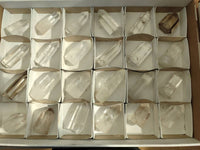 Polished Clear and Smokey Phantom Quartz Crystals with Rainbow Veils x 24 From Madagascar - Toprock Gemstones and Minerals 
