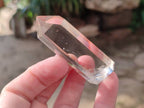 Polished Clear and Smokey Phantom Quartz Crystals with Rainbow Veils x 24 From Madagascar - Toprock Gemstones and Minerals 