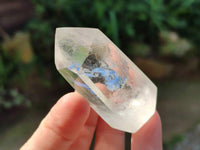 Polished Clear and Smokey Phantom Quartz Crystals with Rainbow Veils x 24 From Madagascar - Toprock Gemstones and Minerals 