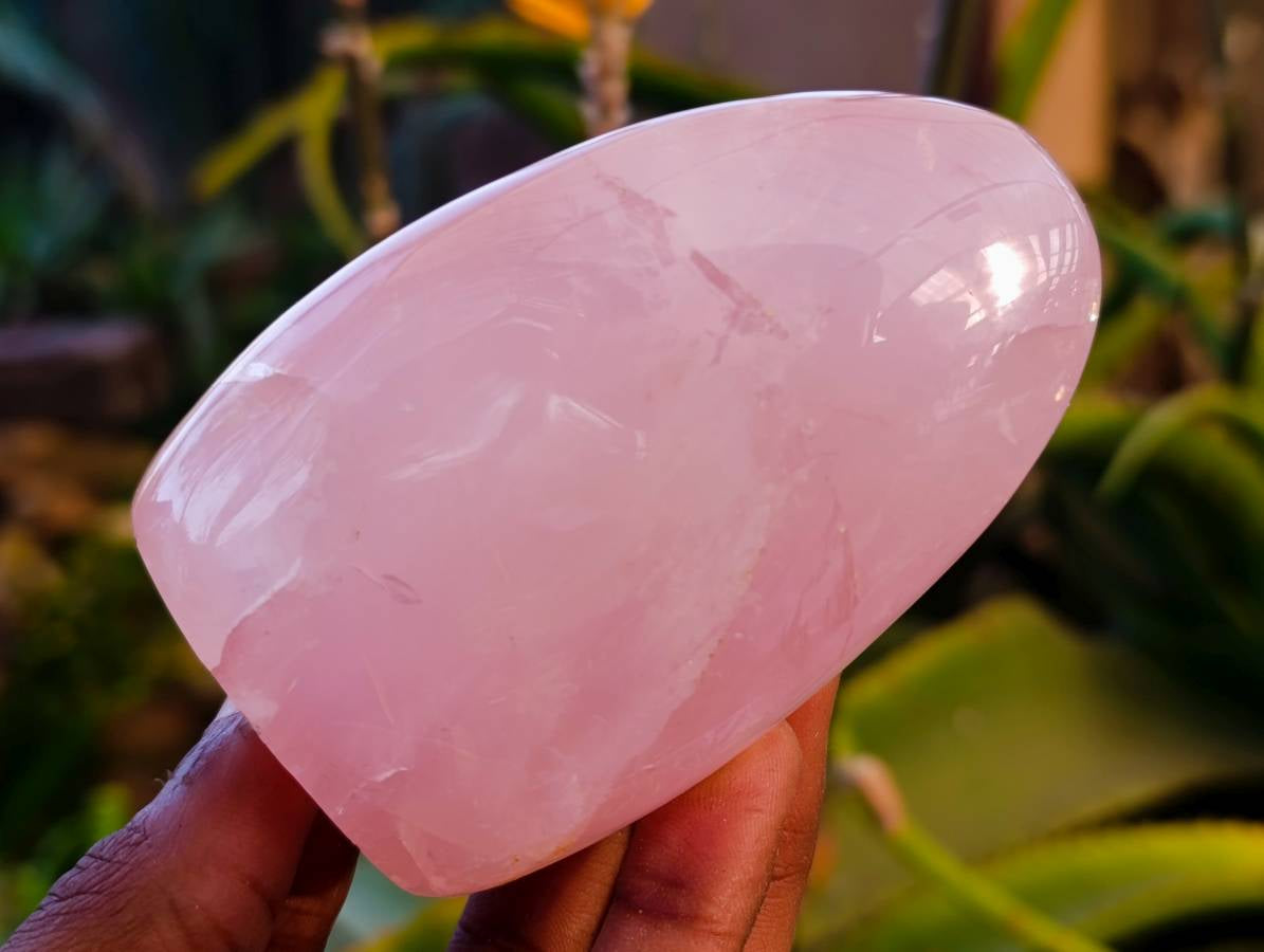 Polished Rose Quartz Standing Free Forms x 2 Madagascar - Toprock Gemstones and Minerals 