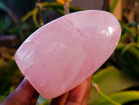 Polished Rose Quartz Standing Free Forms x 2 Madagascar