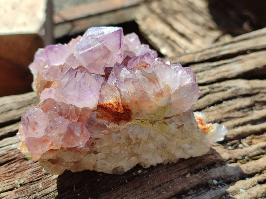 Natural Sunburst Amethyst Spirit Quartz Clusters x 3 From Boekenhouthoek, South Africa - Toprock Gemstones and Minerals 