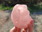 Polished Rose Quartz Flames x 2 Madagascar - Toprock Gemstones and Minerals 