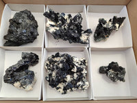 Natural Foitite Fibrous Black Tourmaline Specimens x 6 From Erongo, Namibia - Toprock Gemstones and Minerals 