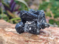 Natural Foitite Fibrous Black Tourmaline Specimens x 6 From Erongo, Namibia - Toprock Gemstones and Minerals 