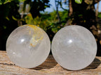 Polished Quartz Crystal Balls x 2 From Madagascar - Toprock Gemstones and Minerals 
