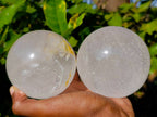 Polished Quartz Crystal Balls x 2 From Madagascar - Toprock Gemstones and Minerals 