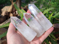 Polished Large Clear Quartz Crystals x 6 From Madagascar - Toprock Gemstones and Minerals 