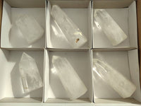 Polished Large Clear Quartz Crystals x 6 From Madagascar - Toprock Gemstones and Minerals 