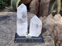 Polished Large Clear Quartz Crystals x 6 From Madagascar - Toprock Gemstones and Minerals 