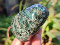Polished Emerald Mica In Matrix 'Mutokolite' Standing Free Forms x 3 From Mutoko, Zimbabwe - Toprock Gemstones and Minerals 