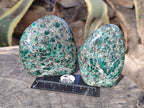 Polished Emerald Mica In Matrix 'Mutokolite' Standing Free Forms x 3 From Mutoko, Zimbabwe - Toprock Gemstones and Minerals 