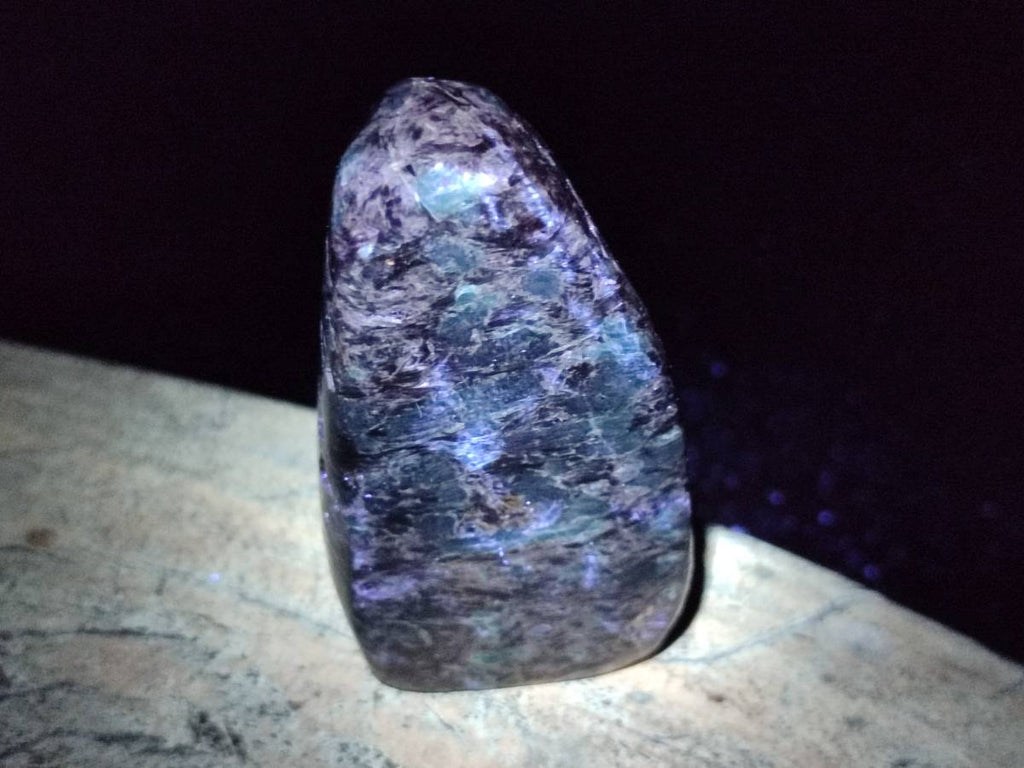 Polished Emerald Mica In Matrix 'Mutokolite' Standing Free Forms x 3 From Mutoko, Zimbabwe - Toprock Gemstones and Minerals 