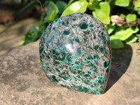 Polished Emerald Mica In Matrix 'Mutokolite' Standing Free Forms x 3 From Mutoko, Zimbabwe - Toprock Gemstones and Minerals 