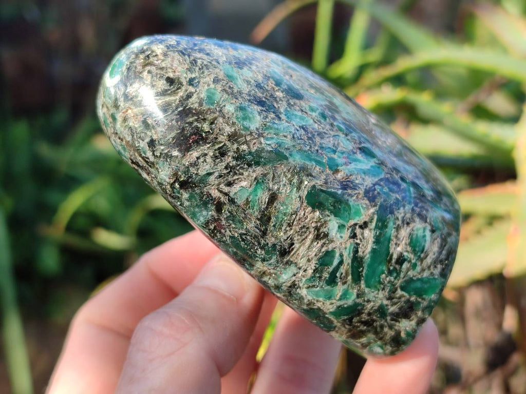 Polished Emerald Mica In Matrix 'Mutokolite' Standing Free Forms x 3 From Mutoko, Zimbabwe - Toprock Gemstones and Minerals 