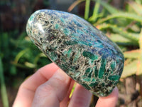 Polished Emerald Mica In Matrix 'Mutokolite' Standing Free Forms x 3 From Mutoko, Zimbabwe - Toprock Gemstones and Minerals 