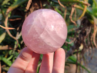 Polished Gemmy Rose Quartz Spheres x 4 From Madagascar