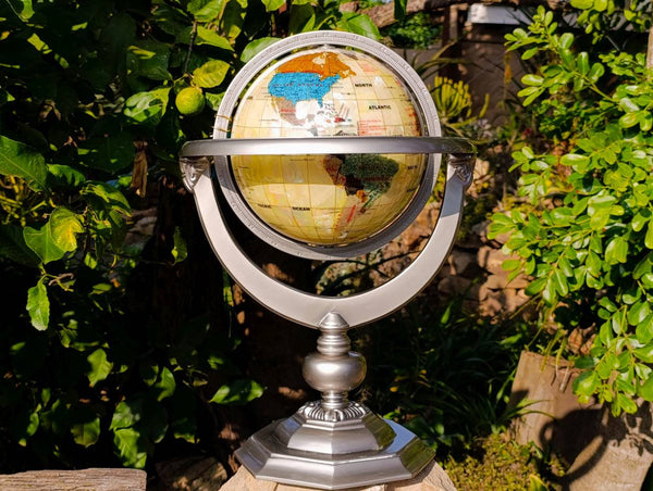 Hand Made Mother Of Pearl World Globe x 1 From China