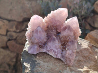 Natural Smokey Amethyst Spirit Quartz Clusters x 2 From Boekenhouthoek, South Africa