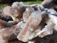 Natural Golden Limonite Coated Fairy Spirit Quartz Clusters x 4 From Boekenhouthoek, South Africa