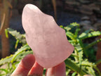 Polished Gemmy Rose Quartz Flames x 2 Madagascar - Toprock Gemstones and Minerals 