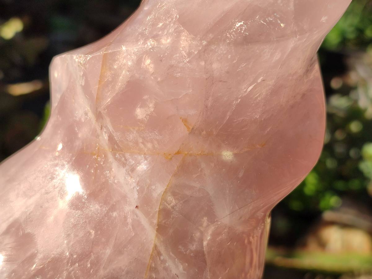 Polished Gemmy Rose Quartz Flames x 2 Madagascar - Toprock Gemstones and Minerals 