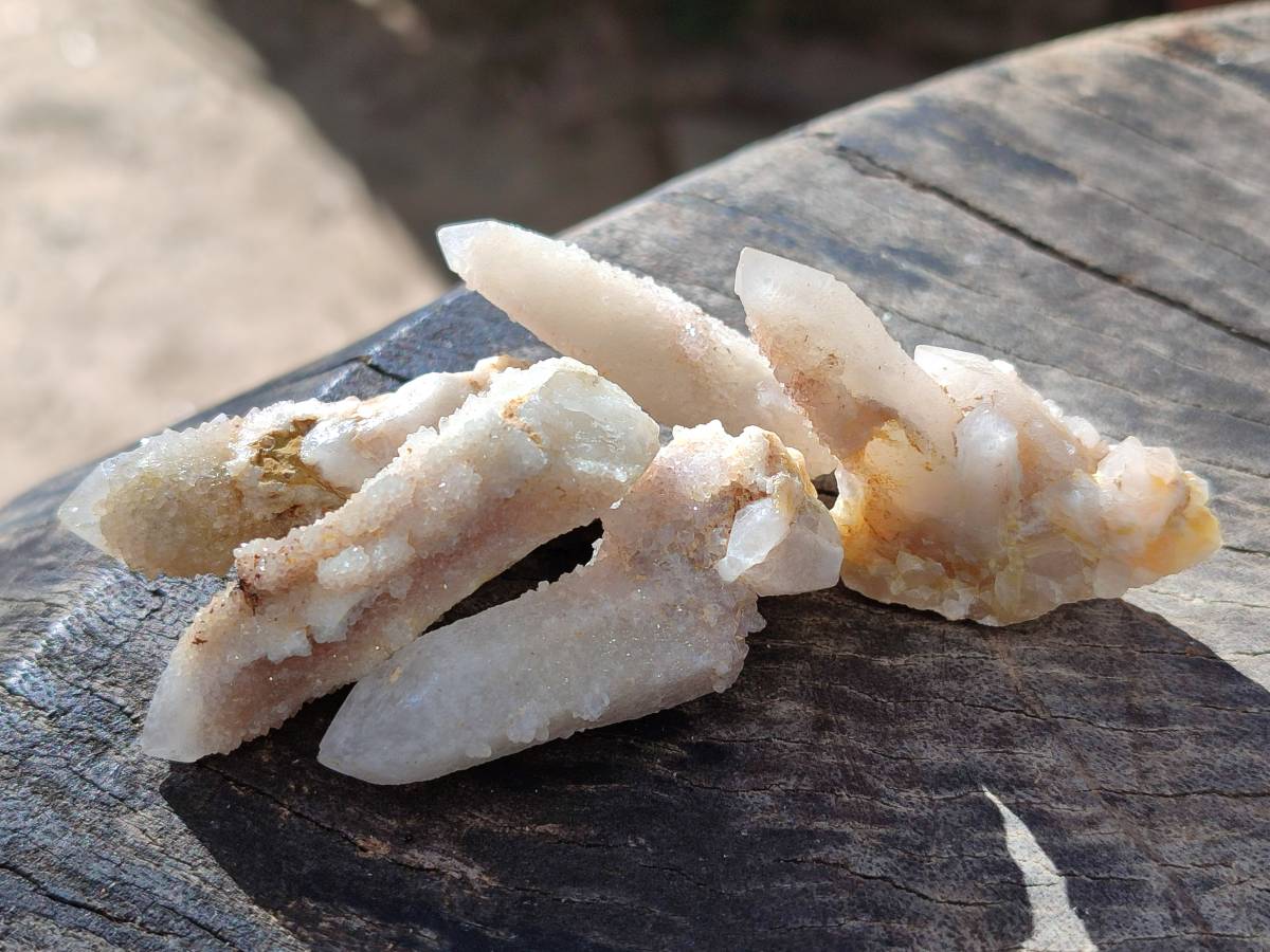 Natural Golden Limonite Fairy Spirit Quartz Single Crystals x 70 From South Africa - Toprock Gemstones and Minerals 