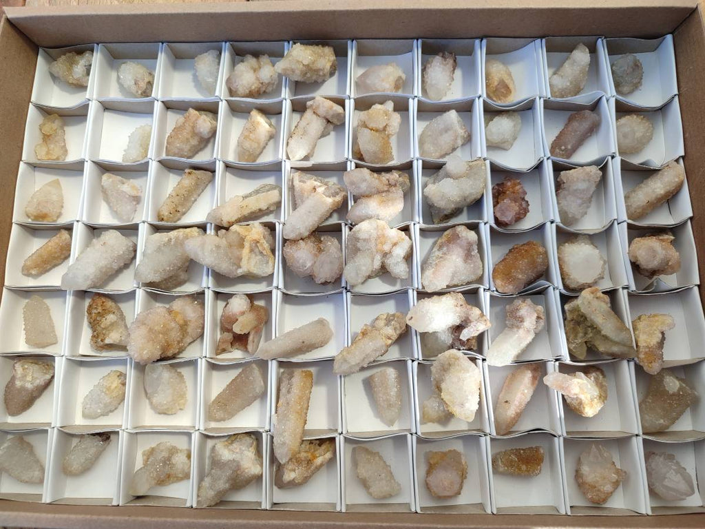 Natural Golden Limonite Fairy Spirit Quartz Single Crystals x 70 From South Africa - Toprock Gemstones and Minerals 