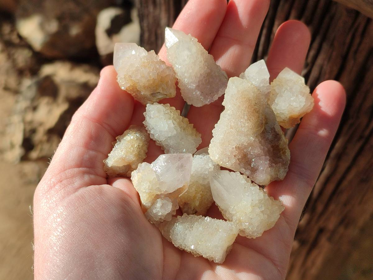 Natural Golden Limonite Fairy Spirit Quartz Single Crystals x 70 From South Africa - Toprock Gemstones and Minerals 