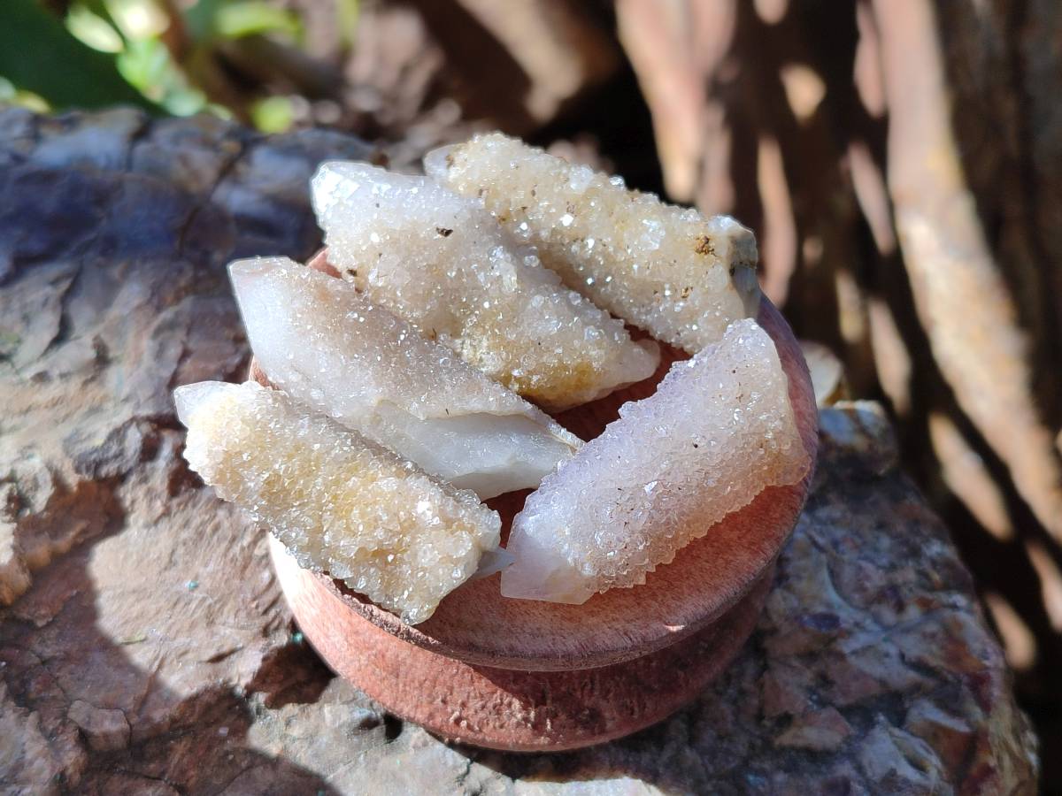 Natural Golden Limonite Fairy Spirit Quartz Single Crystals x 70 From South Africa - Toprock Gemstones and Minerals 