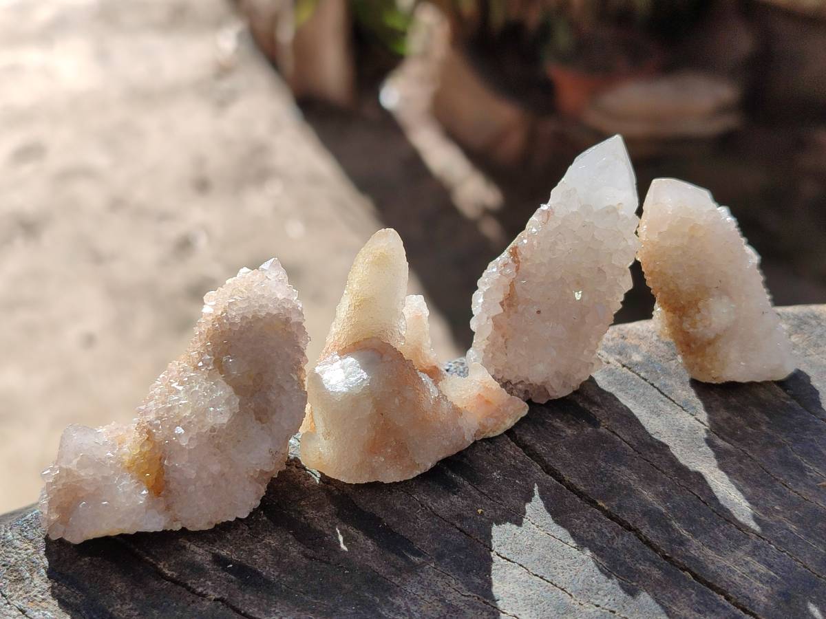 Natural Golden Limonite Fairy Spirit Quartz Single Crystals x 70 From South Africa - Toprock Gemstones and Minerals 