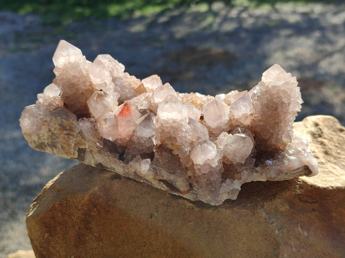 Natural Smokey Amethyst Spirit Quartz Clusters x 3 From Boekenhouthoek, South Africa - Toprock Gemstones and Minerals 