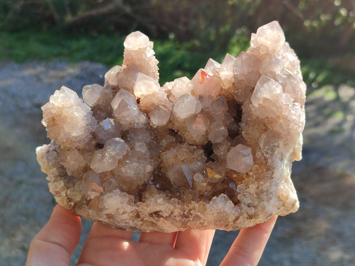 Natural Smokey Amethyst Spirit Quartz Clusters x 3 From Boekenhouthoek, South Africa - Toprock Gemstones and Minerals 