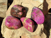 Polished Stichtite Free Forms x 4 From Barberton, South Africa - Toprock Gemstones and Minerals 