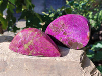 Polished Stichtite Free Forms x 4 From Barberton, South Africa - Toprock Gemstones and Minerals 