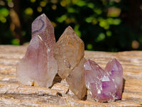 Natural Mixed Window Amethyst and Smokey Quartz Crystals x 35 From Brandberg, Namibia - Toprock Gemstones and Minerals 