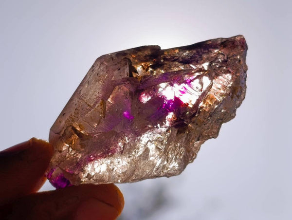 Natural Mixed Window Amethyst and Smokey Quartz Crystals x 35 From Brandberg, Namibia