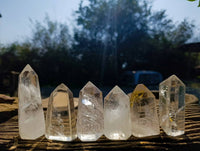 Polished Clear Quartz Crystals x 6 From Madagascar - Toprock Gemstones and Minerals 