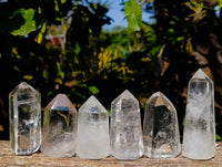 Polished Clear Quartz Crystals x 6 From Madagascar - Toprock Gemstones and Minerals 