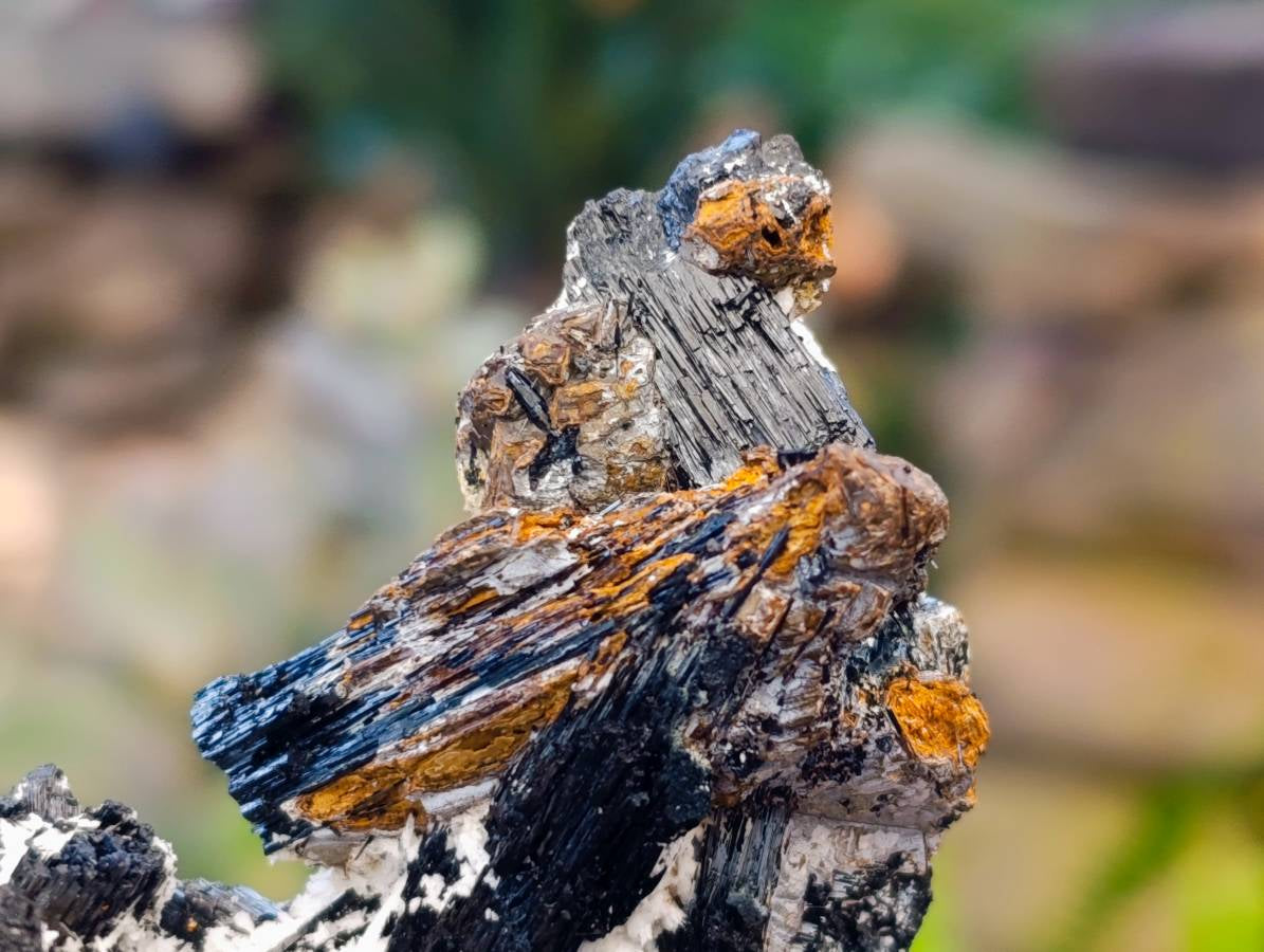 Natural Schorl Black Tourmaline Specimens x 6 From Erongo, Namibia - Toprock Gemstones and Minerals 