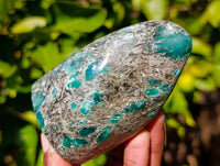 Polished Emerald Mica In Matrix Standing Free Forms x 3 From Mutoko, Zimbabwe - Toprock Gemstones and Minerals 