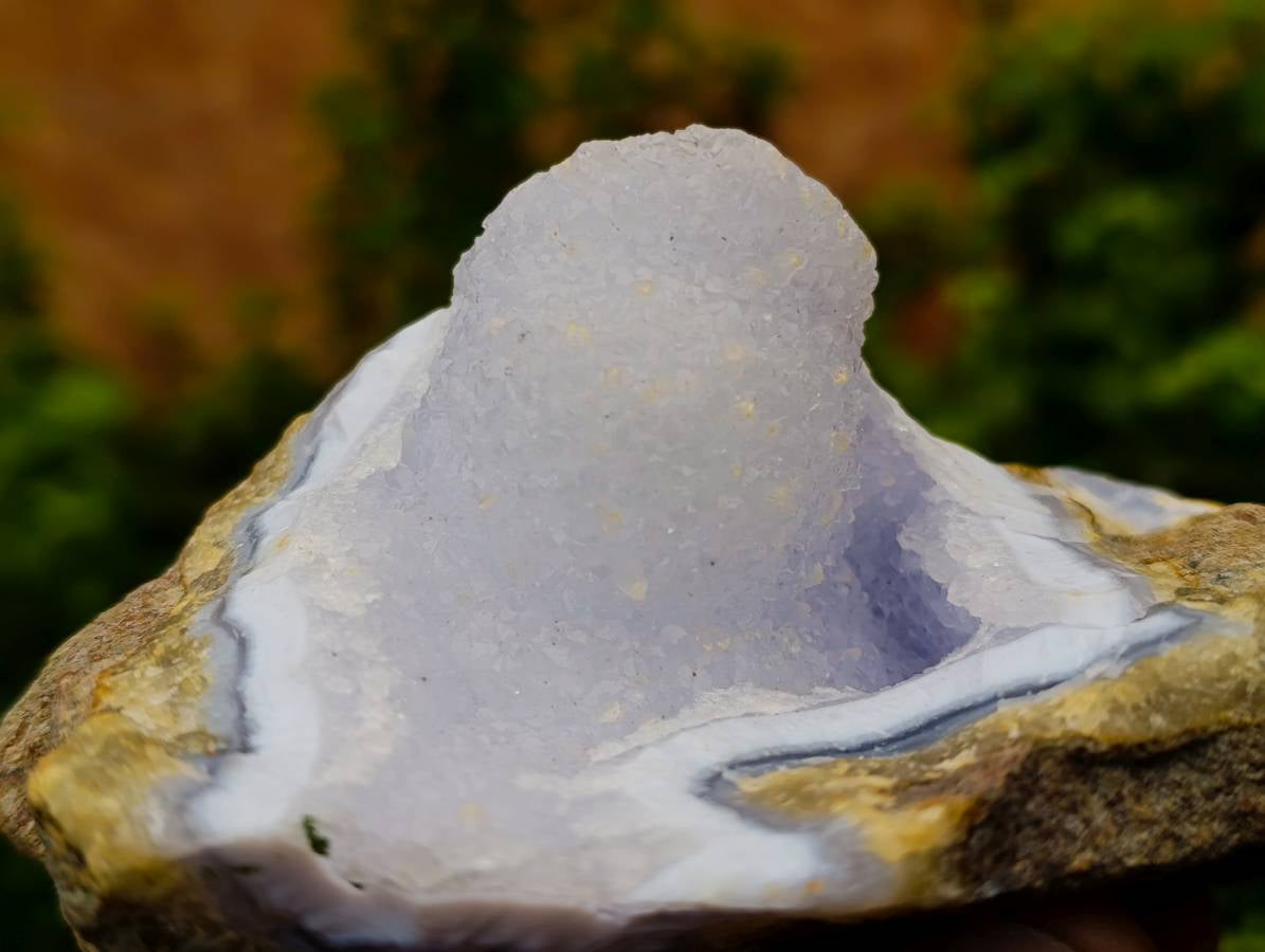 Natural Blue Lace Agate Geode Specimens x 4 From Nsanje, Malawi - Toprock Gemstones and Minerals 