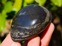 Polished Rare Pharaoh Stone Pyrite in Basalt Palm Stones x 6 Iron Duke Mine, Zimbabwe - Toprock Gemstones and Minerals 